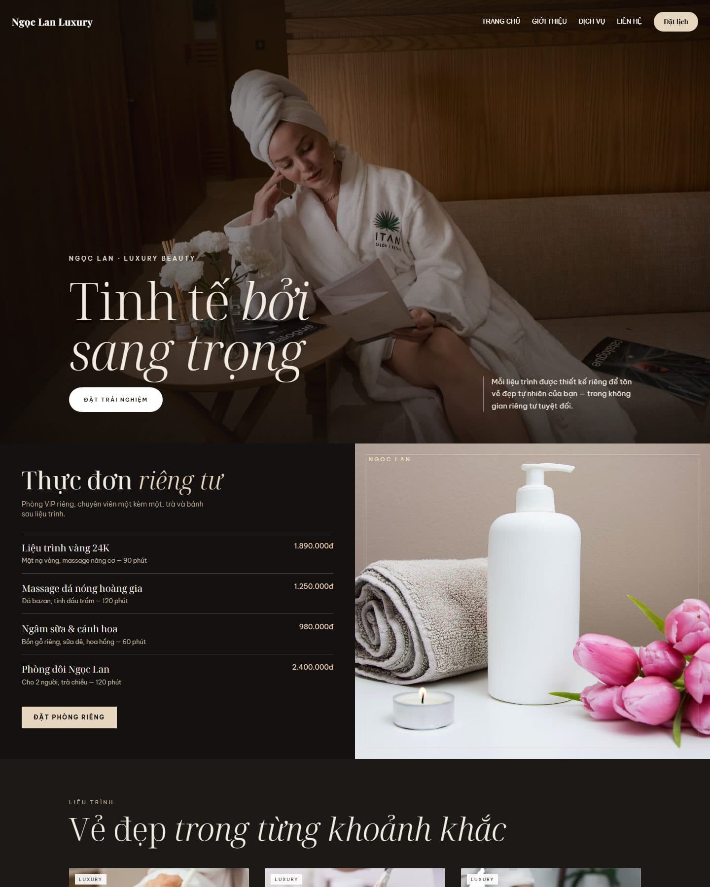 Website mẫu Ngọc Lan Luxury